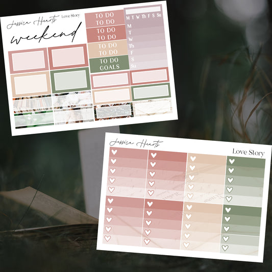 Love Story Weekly Sticker Kit