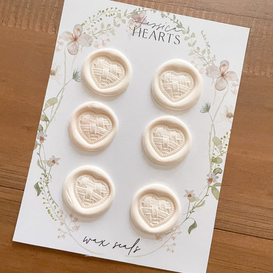 Marshmallow Heart Pie Wax Seals