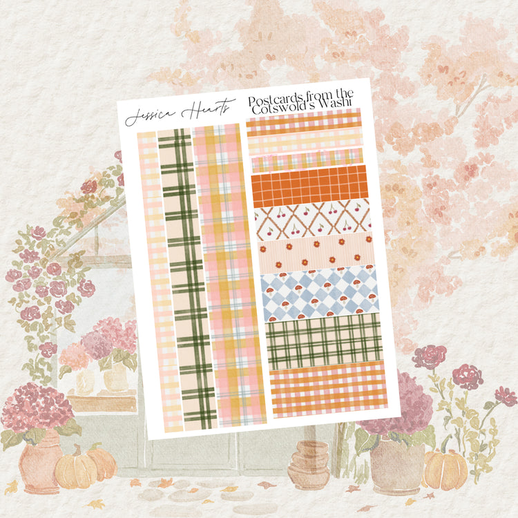 Postcard from the Cotswold's Washi Sticker Sheet