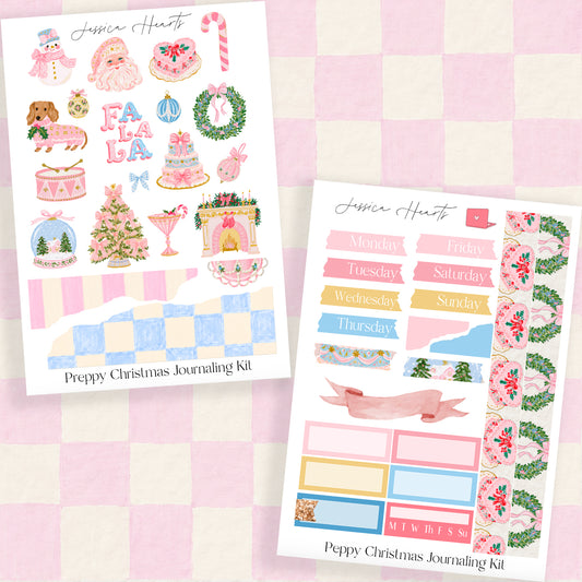 Preppy Christmas Journaling Kit
