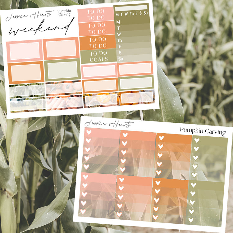 Pumpkin Carving Weekly Sticker Kit 2024