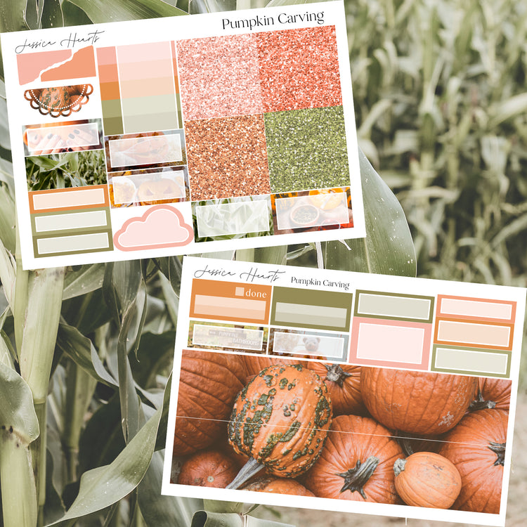 Pumpkin Carving Weekly Sticker Kit 2024