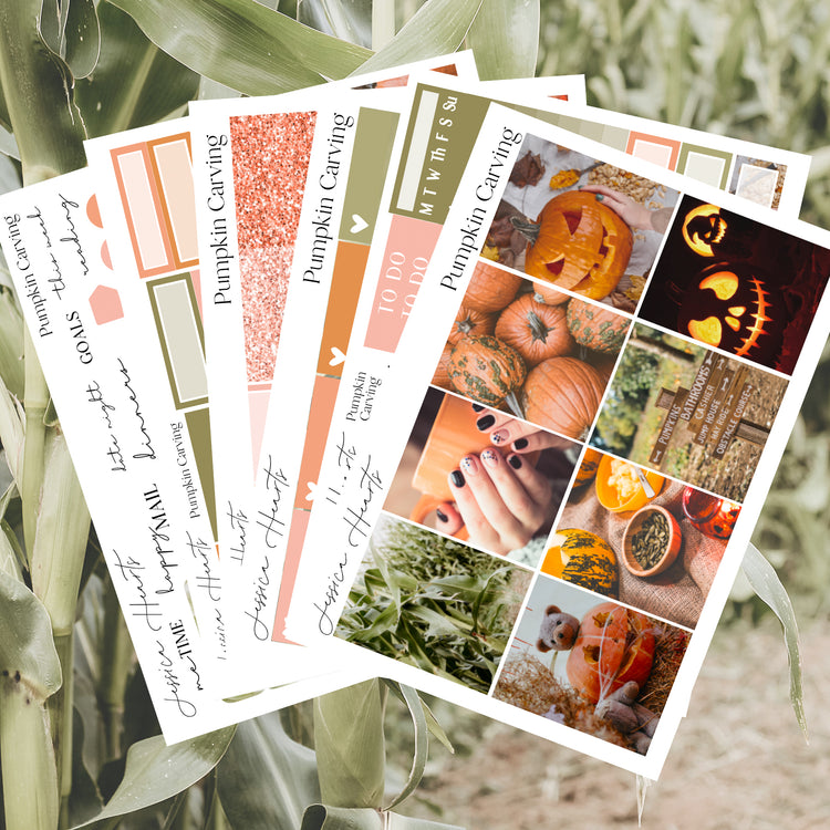 Pumpkin Carving Weekly Sticker Kit 2024