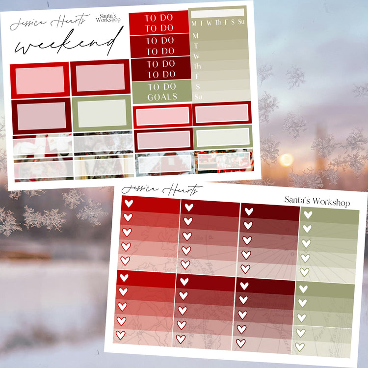 Santa's Workshop Weekly Sticker Kit