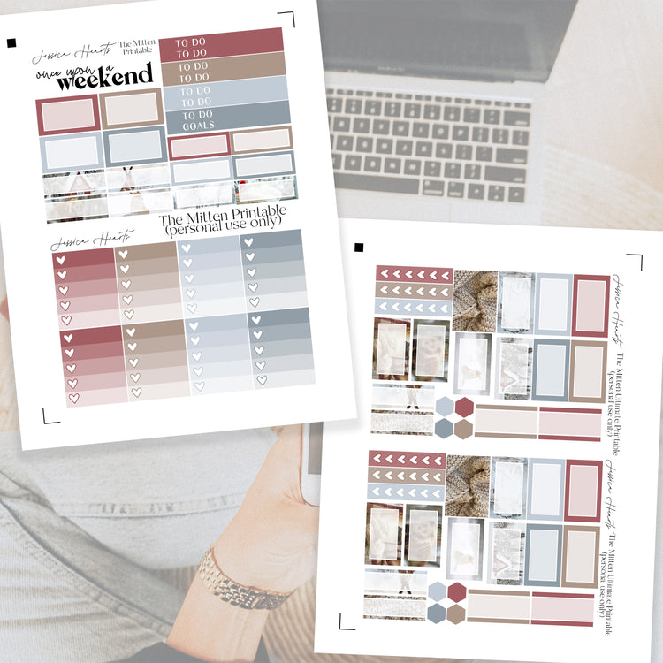 The Mitten Printable Planner Sticker Kit