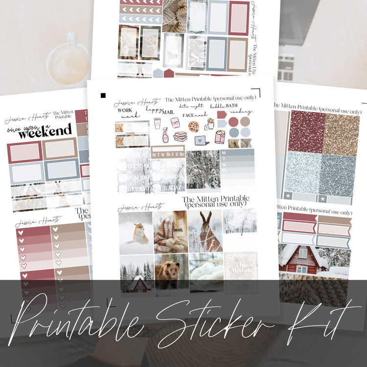 The Mitten Printable Planner Sticker Kit