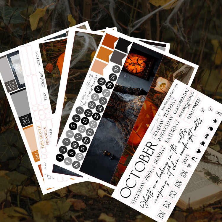 The Witching Hour October BLANK 2023 Monthly Kit + Foil Overlay