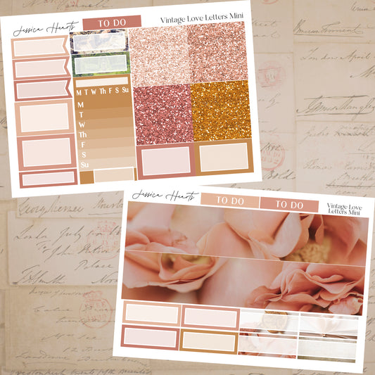 Vintage Love Letters MINI Sticker Kit