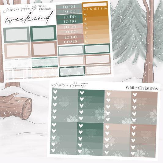 White Christmas Weekly Sticker Kit