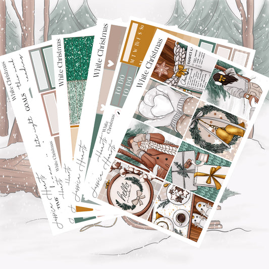 White Christmas Weekly Sticker Kit