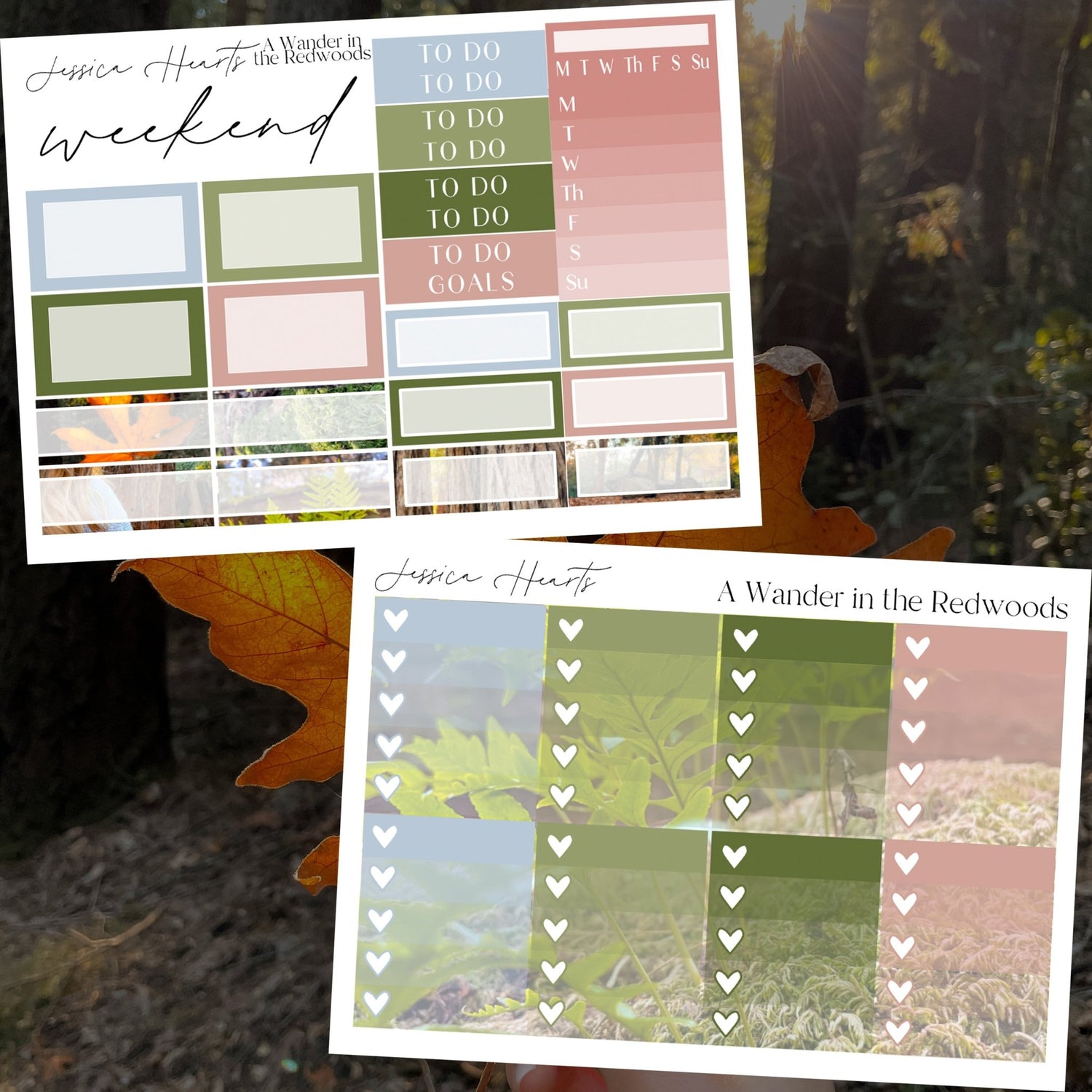 A Wander in the Redwoods Weekly Sticker Kit *exclusive* - Jessica Hearts
