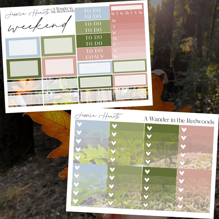 A Wander in the Redwoods Weekly Sticker Kit *exclusive* - Jessica Hearts