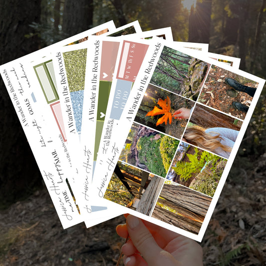 A Wander in the Redwoods Weekly Sticker Kit *exclusive* - Jessica Hearts