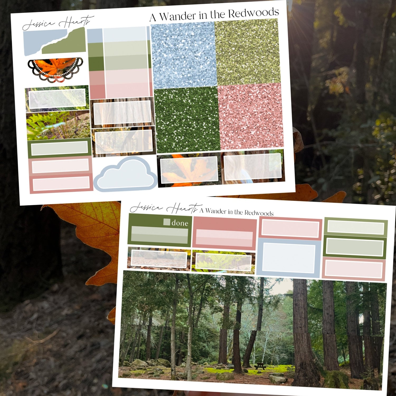 A Wander in the Redwoods Weekly Sticker Kit *exclusive* - Jessica Hearts