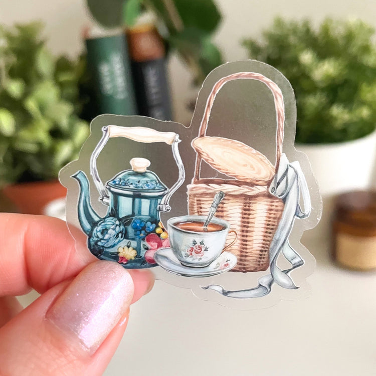 Afternoon Tea Vinyl Sticker - Jessica Hearts