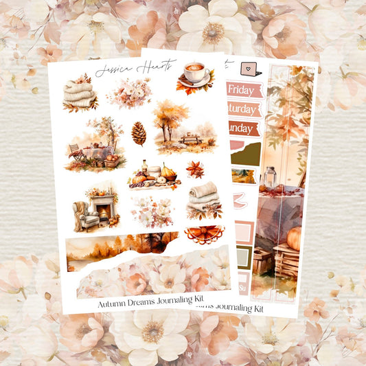 Autumn Dreams Journaling Kit - Jessica Hearts