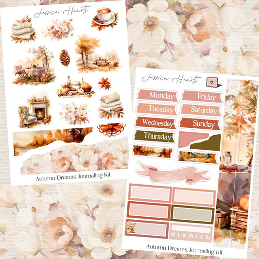 Autumn Dreams Journaling Kit - Jessica Hearts