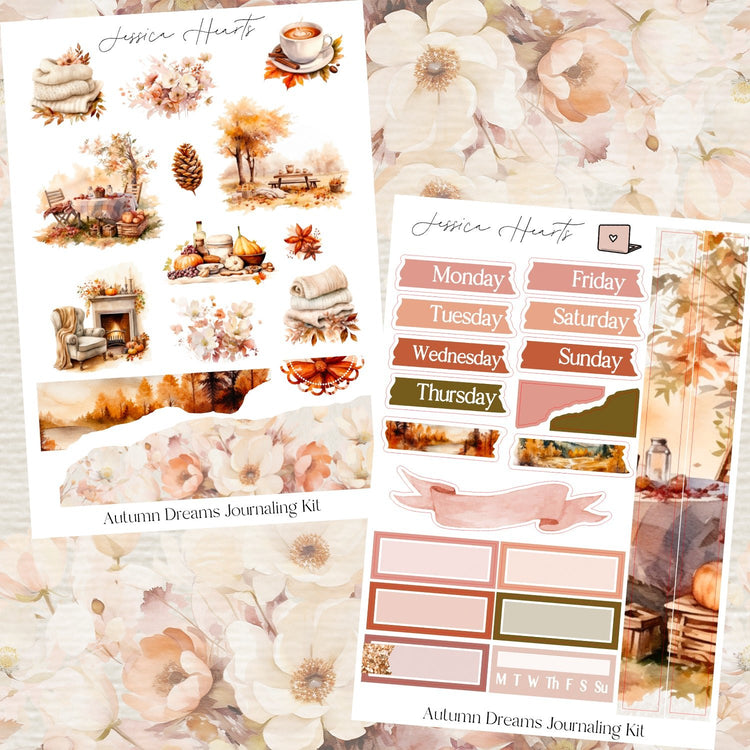 Autumn Dreams Journaling Kit - Jessica Hearts
