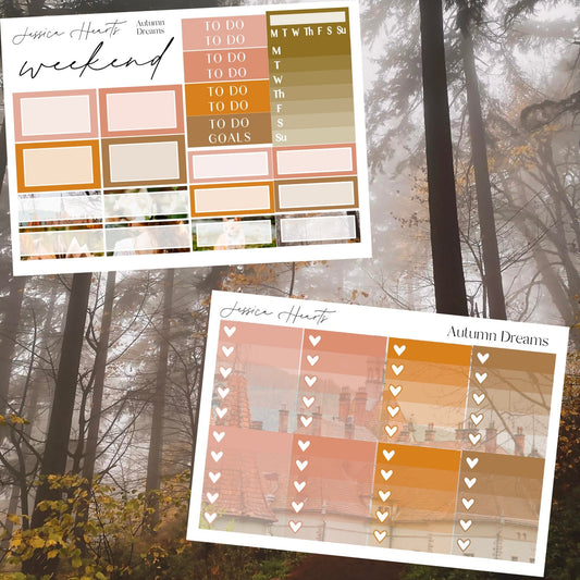 Autumn Dreams Weekly Sticker Kit 2024 - Jessica Hearts