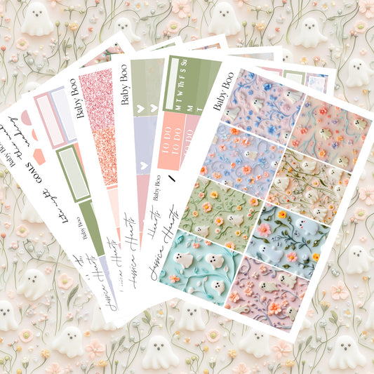 Baby Boo Weekly Sticker Kit - Jessica Hearts
