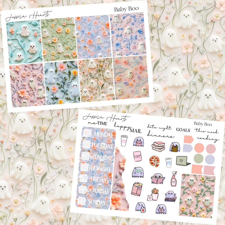 Baby Boo Weekly Sticker Kit - Jessica Hearts