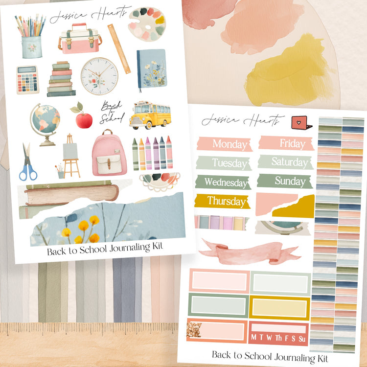 Back to School Journaling Kit - Jessica Hearts