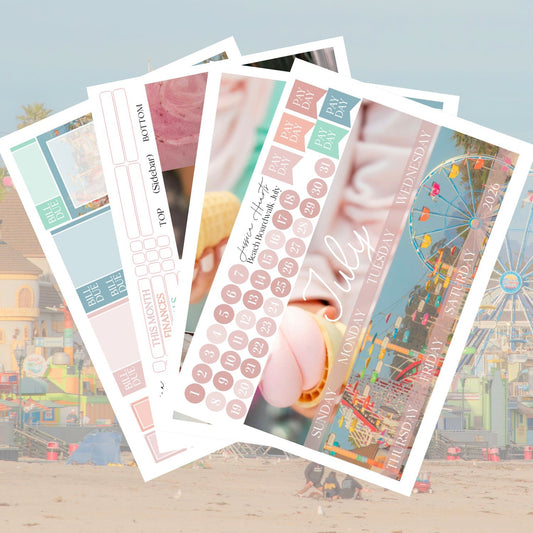 Beach Boardwalk July 2026 Monthly Kit - Jessica Hearts