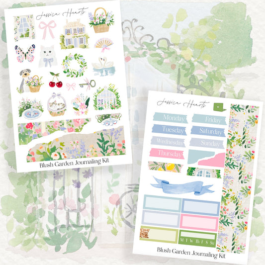 Blush Garden Journaling Kit - Jessica Hearts