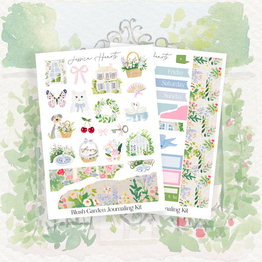 Blush Garden Journaling Kit - Jessica Hearts