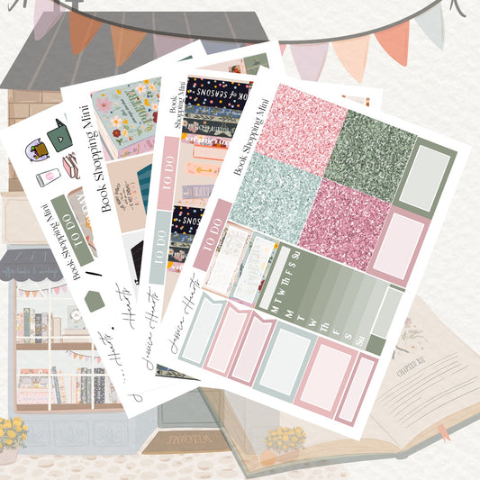 Book Shopping MINI Sticker Kit - Jessica Hearts