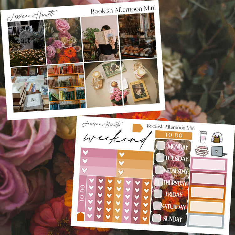 Bookish Afternoon MINI Sticker Kit - Jessica Hearts