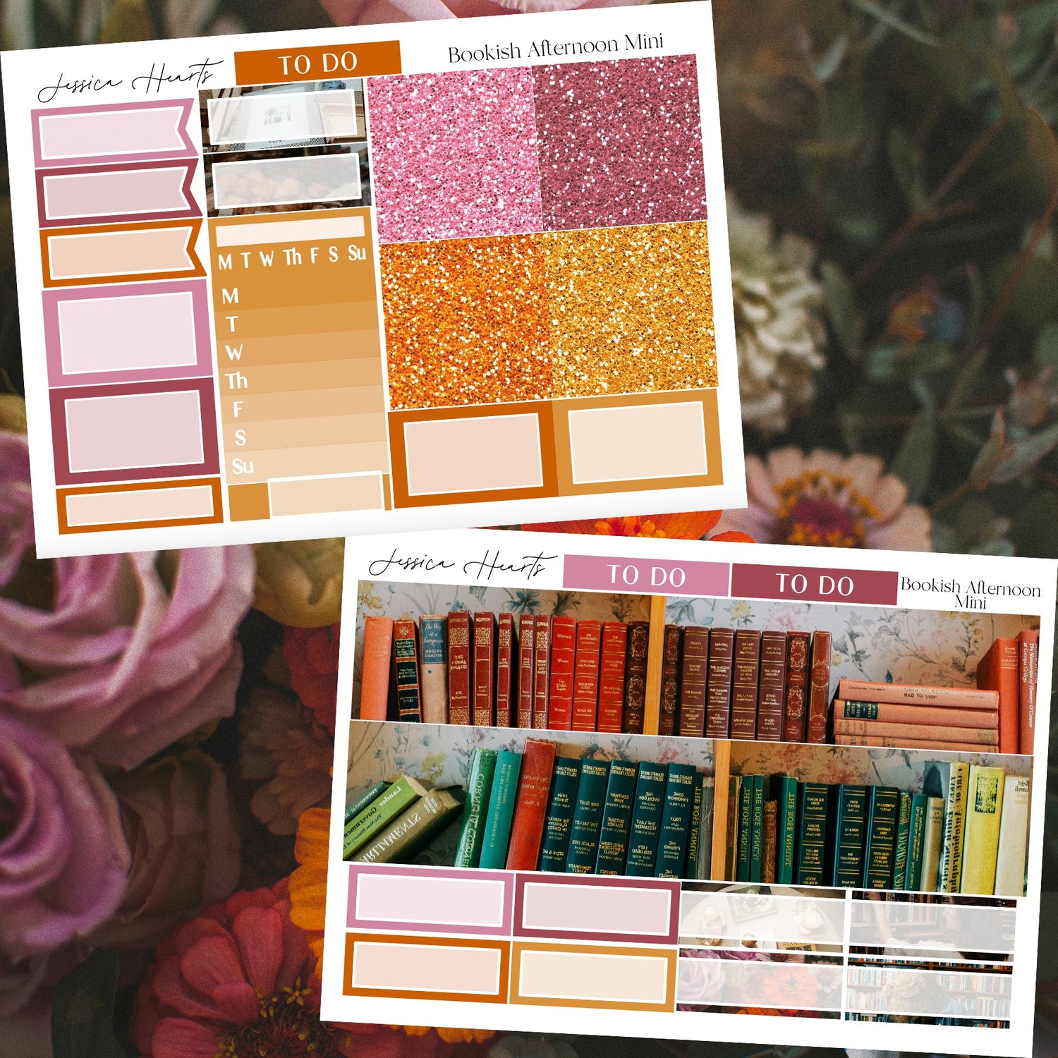 Bookish Afternoon MINI Sticker Kit - Jessica Hearts