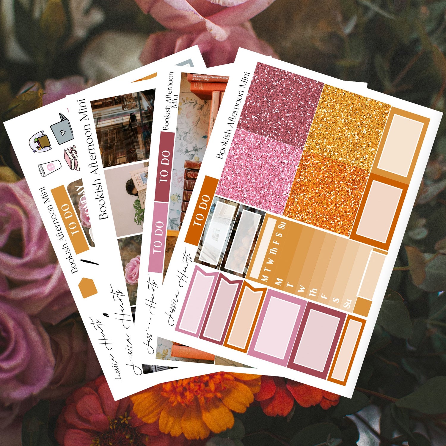 Bookish Afternoon MINI Sticker Kit - Jessica Hearts