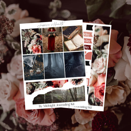 By Midnight Journaling Kit - Jessica Hearts