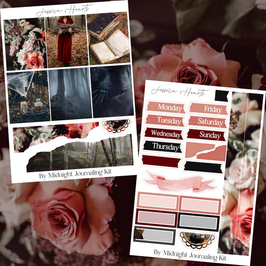 By Midnight Journaling Kit - Jessica Hearts