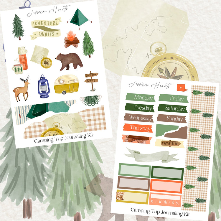 Camping Trip Journaling Kit - Jessica Hearts