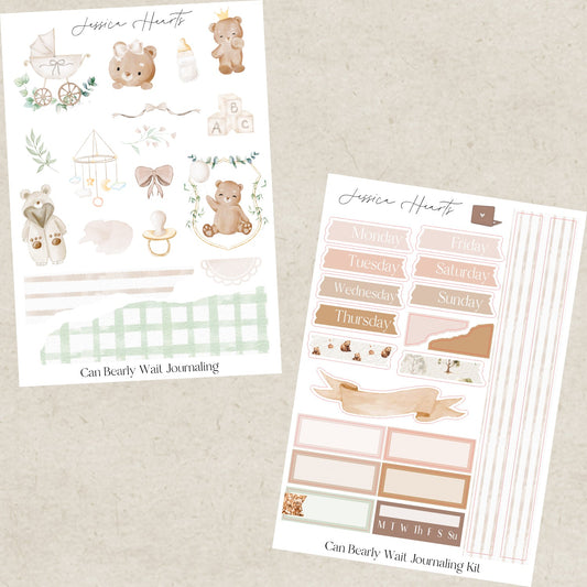 Can Bearly Wait Journaling Kit - Jessica Hearts