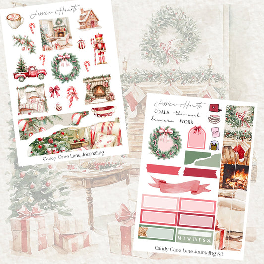 Candy Cane Lane Journaling Kit (new format) - Jessica Hearts