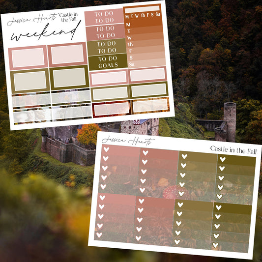 Castle in the Fall Weekly Sticker Kit - Jessica Hearts
