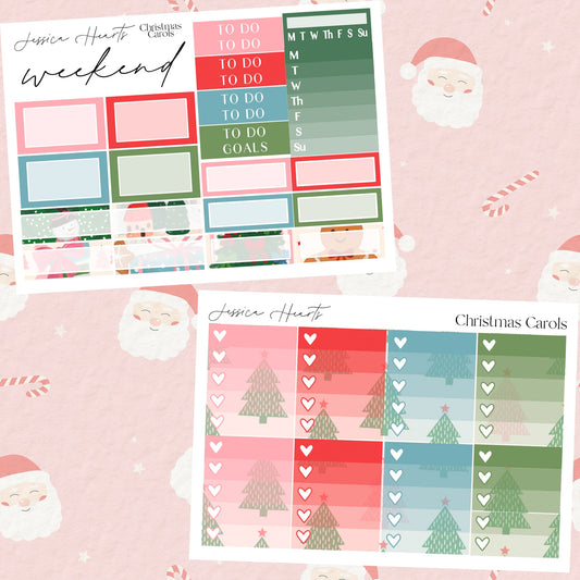 Christmas Carols Weekly Sticker Kit - Jessica Hearts
