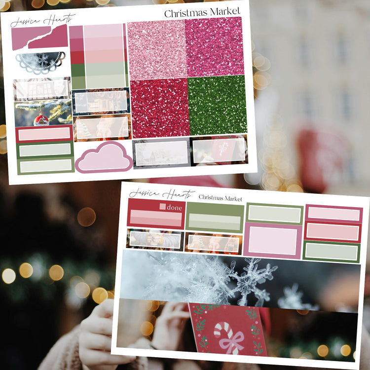 Christmas Market Weekly Sticker Kit - Jessica Hearts