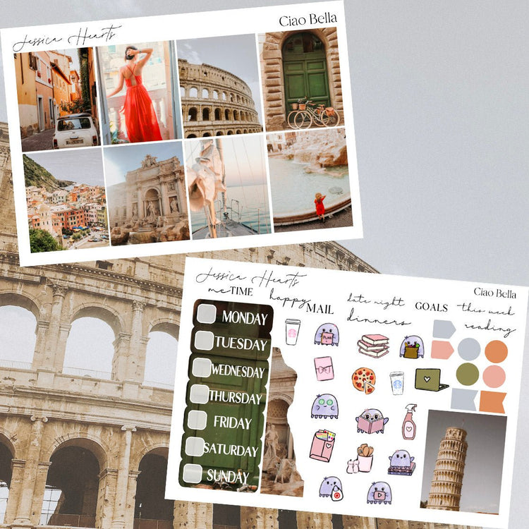 Ciao Bella 2025 Weekly Sticker Kit - Jessica Hearts