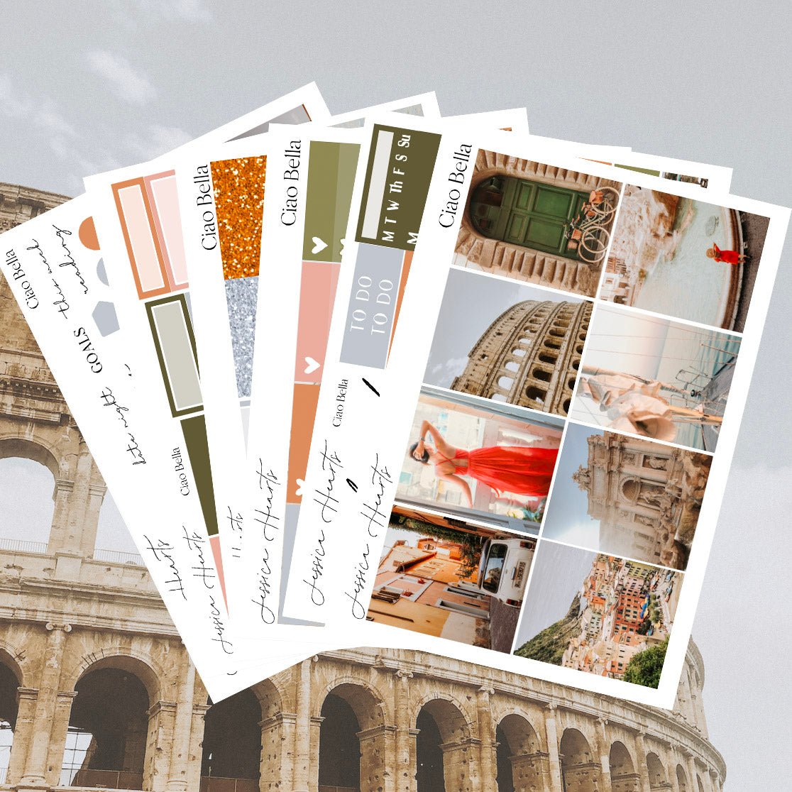 Ciao Bella 2025 Weekly Sticker Kit - Jessica Hearts