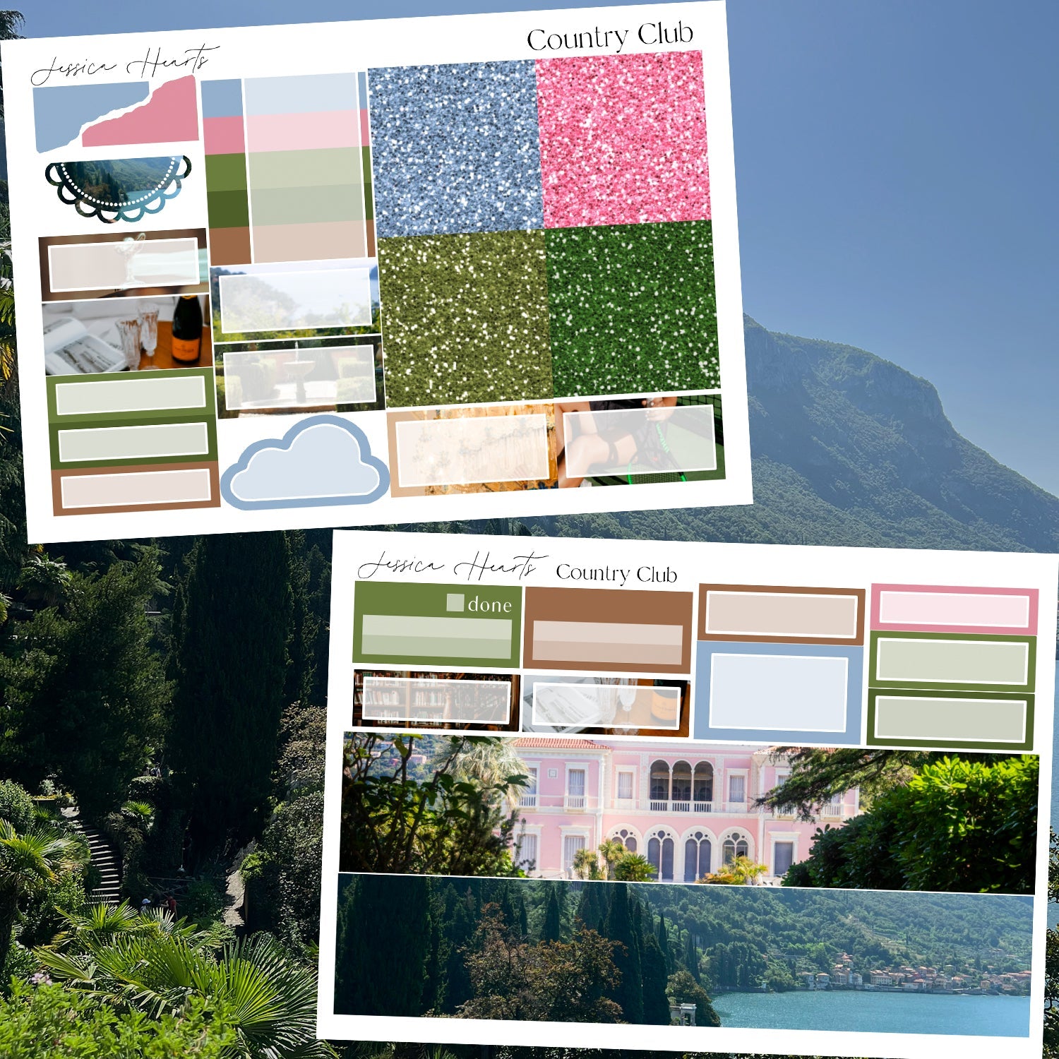 Country Club Weekly Sticker Kit - Jessica Hearts