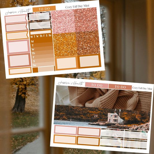 Cozy Fall MINI Sticker Kit - Jessica Hearts