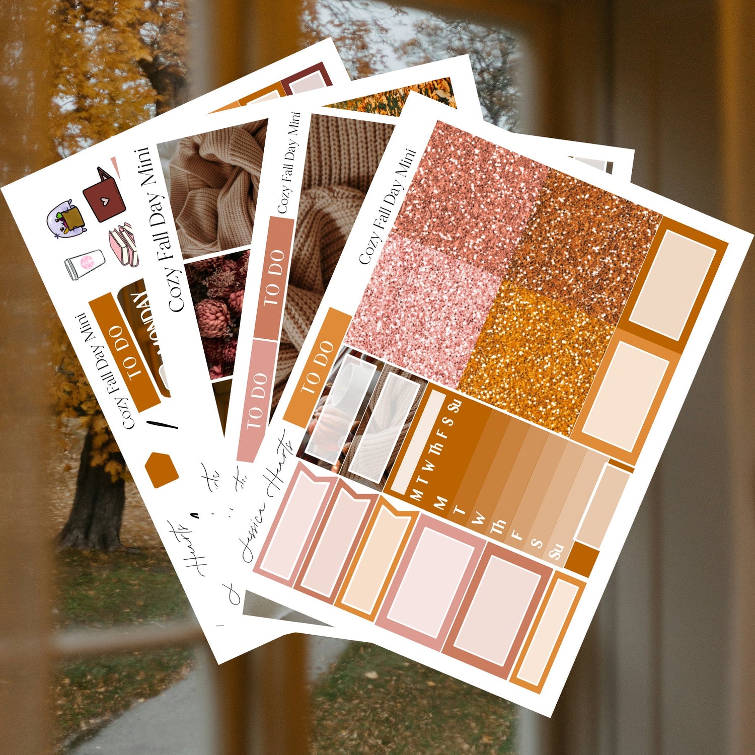 Cozy Fall MINI Sticker Kit - Jessica Hearts