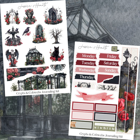 Crypts & Cobwebs Journaling Kit - Jessica Hearts