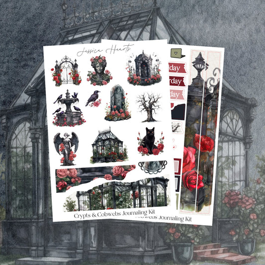 Crypts & Cobwebs Journaling Kit - Jessica Hearts