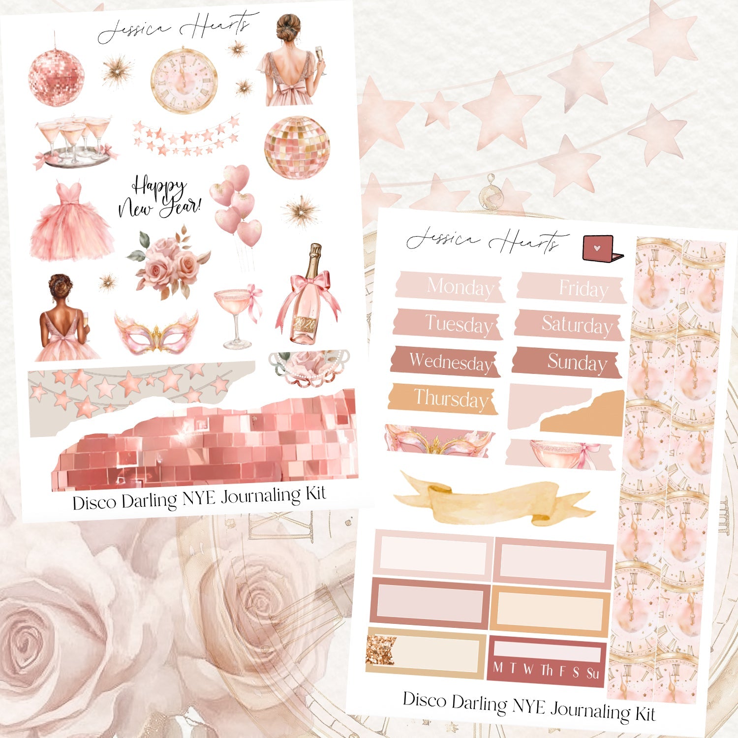 Disco Darling NYE Journaling Kit - Jessica Hearts