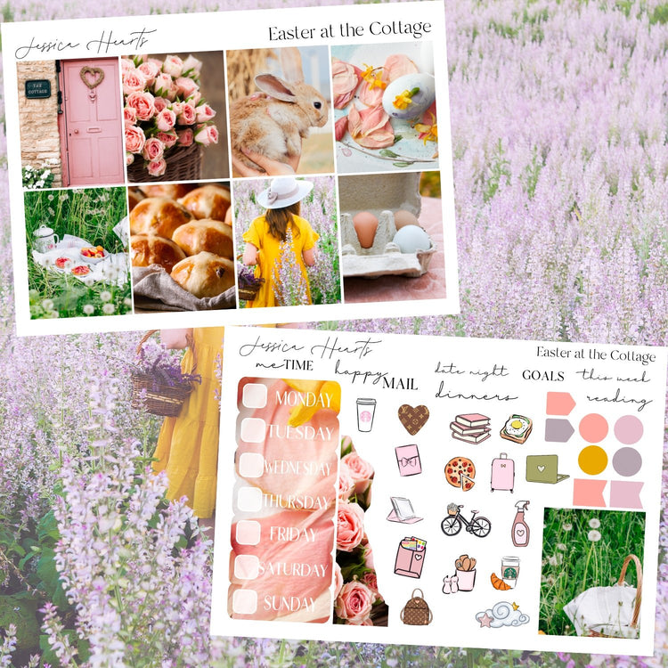 Easter at the Cottage 2026 Weekly Sticker Kit - Jessica Hearts